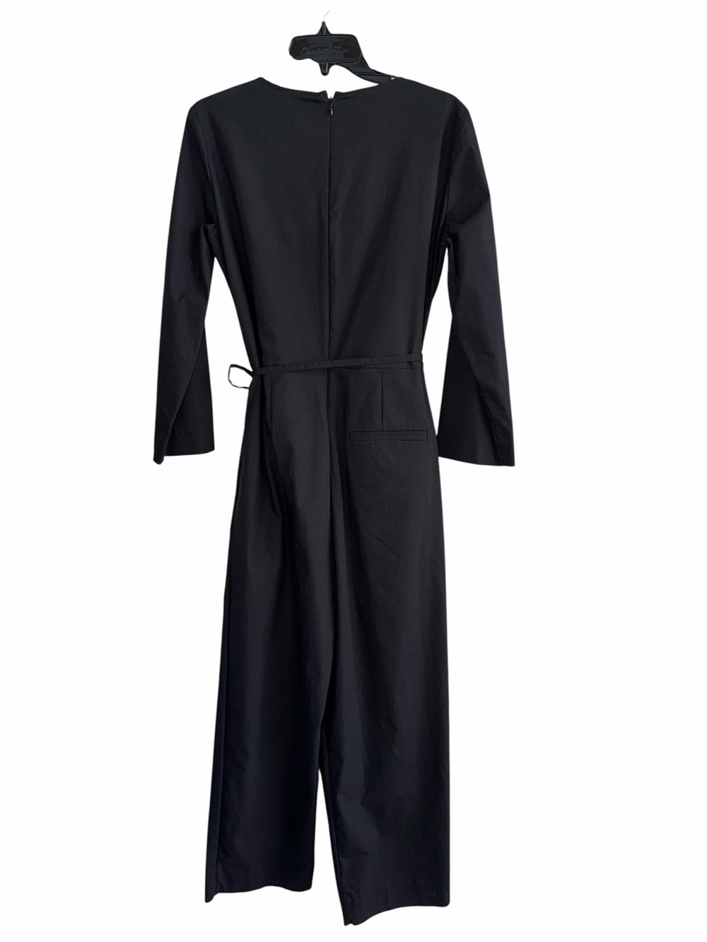 COS Black Wrap-Style Long-Sleeve Jumpsuit size 8 - Picture 2 of 9